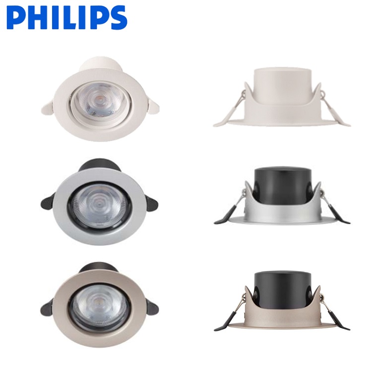 Philips Downlight colorido 3W/4.5W/6.5W/10W/12W White/Golden/Slivery