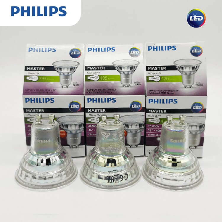 Philips Master Gu10 Dimmable Spot Light 4.6W/4.9W/5W/5.5W